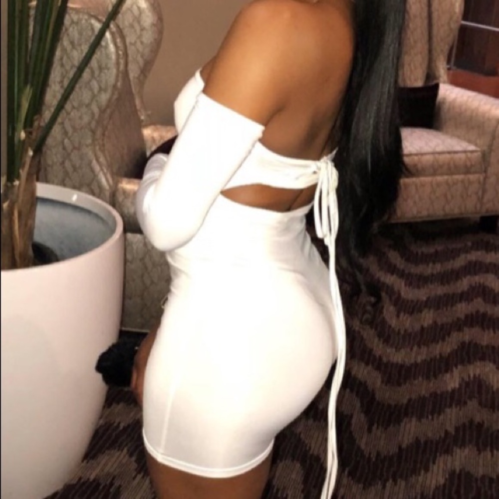 White Off-Shoulder Mini Dress